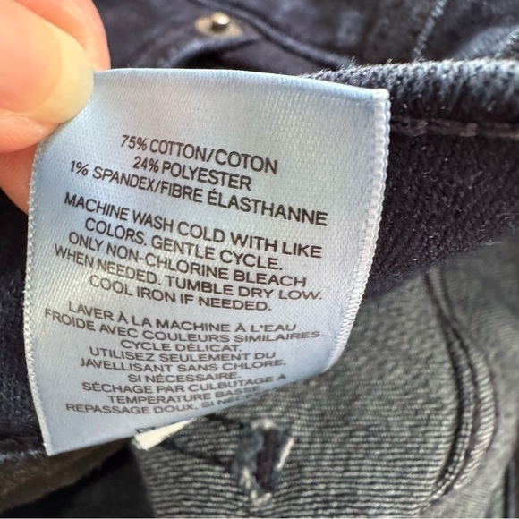 Express Dark Wash Slim Flare Short Jeans - Picture 4 of 9